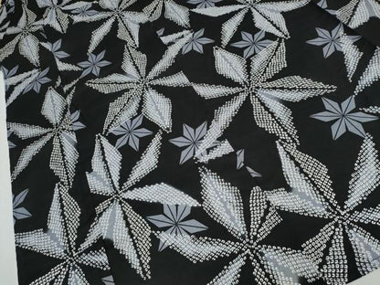 平和屋着物∴夏物 浴衣 麻の葉文 黒地 逸品 CAAW1060ng