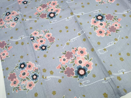 平和屋着物∴夏物 浴衣 綿紅梅 花丸文 綿 逸品 CAAW1061ng