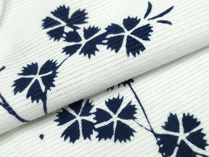 平和屋着物∴夏物 浴衣 小紋・浴衣兼用 綿絽 型染め 草花文 綿 逸品 CAAW1062ng