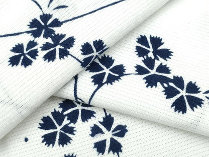 平和屋着物∴夏物 浴衣 小紋・浴衣兼用 綿絽 型染め 草花文 綿 逸品 CAAW1062ng