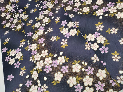 平和屋着物∴夏物 浴衣 綿紅梅 舞桜 金彩 綿 逸品 CAAW1063ng