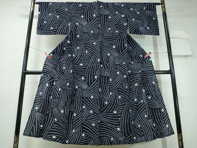 平和屋着物∴夏物 浴衣 有松鳴海絞り 吉祥文 綿 逸品 CAAW1067ng