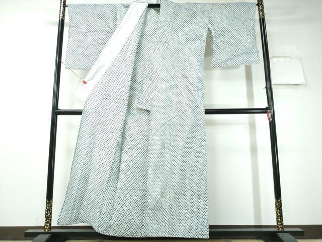 平和屋着物∴夏物 浴衣 有松鳴海絞り 蜘蛛絞り 菱文 綿 逸品 CAAW1074ng