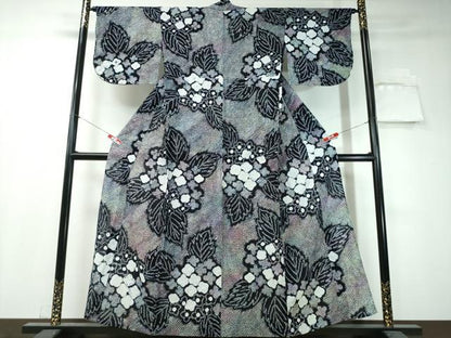 平和屋着物∴夏物 浴衣 有松鳴海絞り 紫陽花 綿 逸品 CAAW1077ng