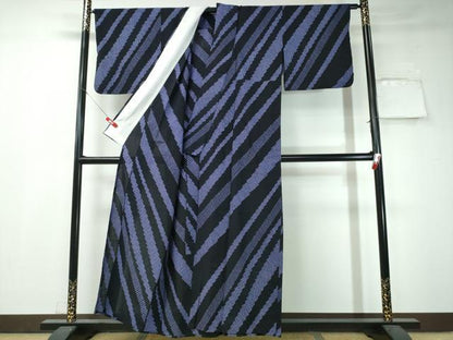 平和屋着物∴夏物 浴衣 有松鳴海絞り 斜線文 綿 逸品 CAAW1078ng
