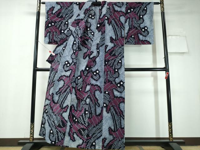 平和屋着物∴夏物 浴衣 有松鳴海絞り 草木文 綿 逸品 CAAW1083ng