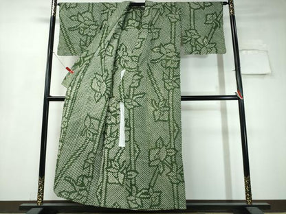平和屋着物∴夏物　浴衣　有松鳴海絞り　籬舞花文　綿　逸品　CAAW1088ng