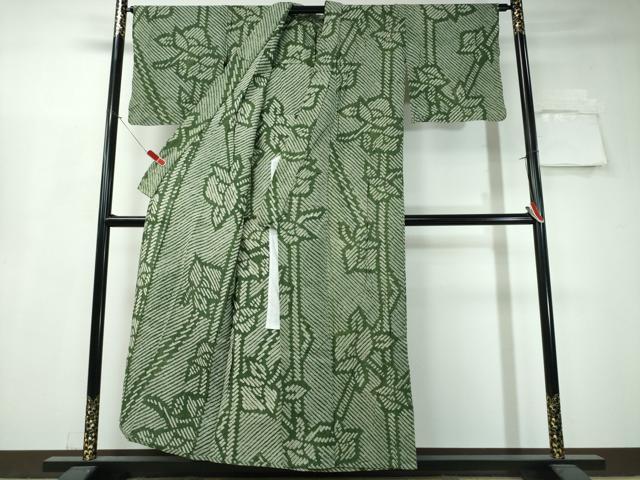 平和屋着物∴夏物　浴衣　有松鳴海絞り　籬舞花文　綿　逸品　CAAW1088ng