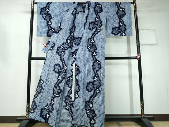 平和屋着物∴夏物 浴衣 有松鳴海絞り 南天文 綿 逸品 CAAW1089ng