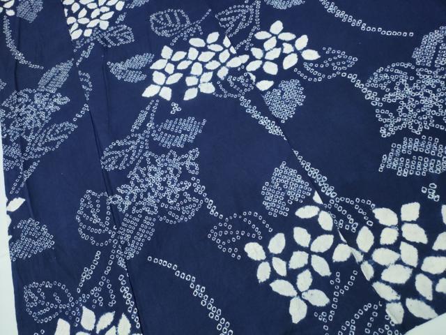 平和屋着物∴夏物 浴衣 有松鳴海絞り 紫陽花 綿 逸品 CAAW1090ng