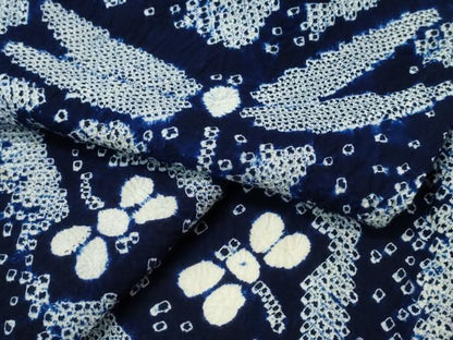 平和屋着物∴夏物 浴衣 有松鳴海絞り 蜻蛉 トンボ 流水文 綿 逸品 CAAW1096ng