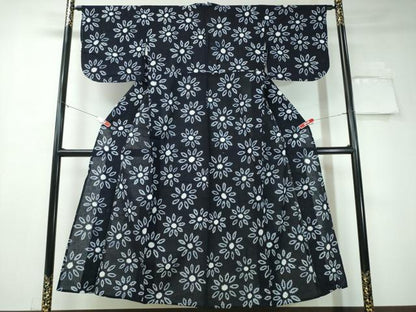 平和屋着物∴夏物 浴衣 有松鳴海絞り 舞菊文 綿 逸品 CAAW1099ng