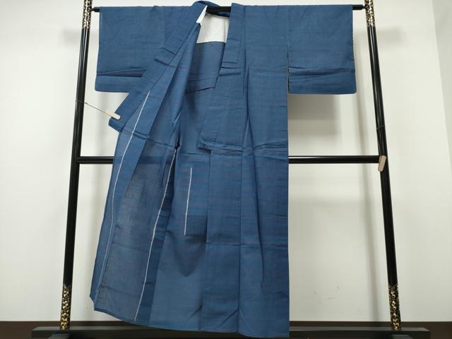 平和屋着物∴夏物　阿波しじら織　浴衣　横段文　綿　逸品　CAAW1102ng