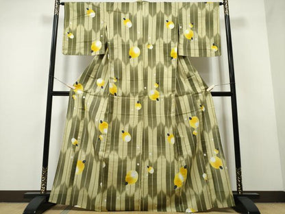 平和屋着物∴夏物 浴衣 綿紅梅 蛍 ホタル 矢羽根文 綿 逸品 CAAW1105ng