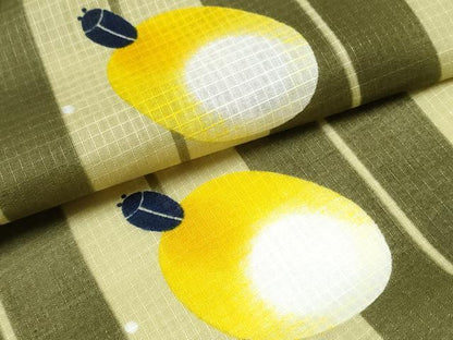 平和屋着物∴夏物 浴衣 綿紅梅 蛍 ホタル 矢羽根文 綿 逸品 CAAW1105ng