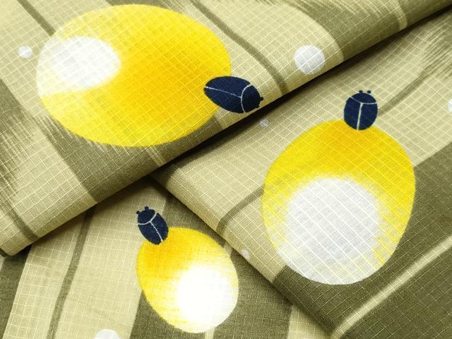 平和屋着物∴夏物 浴衣 綿紅梅 蛍 ホタル 矢羽根文 綿 逸品 CAAW1105ng