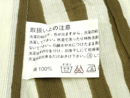 平和屋着物∴夏物 浴衣 縦綿絽 猫 竹縞 綿 逸品 CAAW1106ng