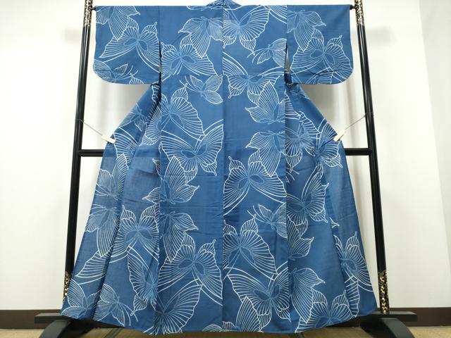 平和屋着物∴夏物 浴衣 綿紅梅 舞蝶文 綿 逸品 CAAW1107ng