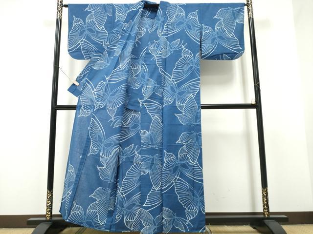 平和屋着物∴夏物 浴衣 綿紅梅 舞蝶文 綿 逸品 CAAW1107ng