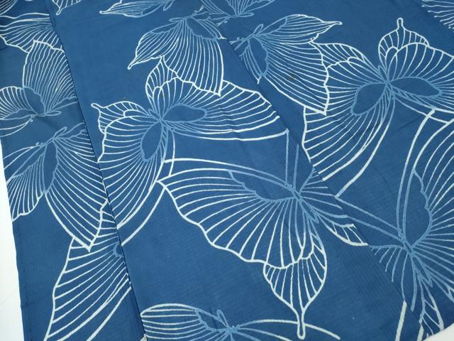 平和屋着物∴夏物 浴衣 綿紅梅 舞蝶文 綿 逸品 CAAW1107ng
