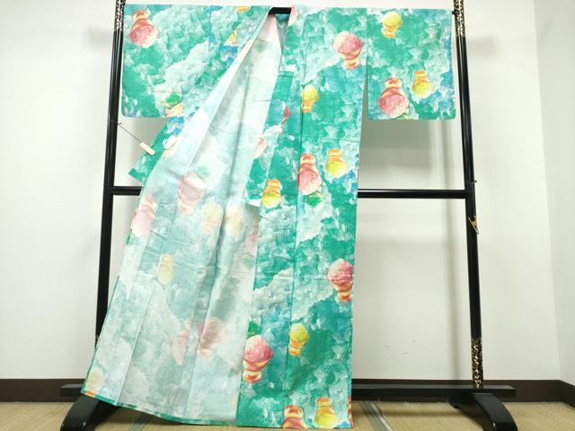 平和屋着物∴夏物 浴衣 かき氷 綿 逸品 CAAW1108ng