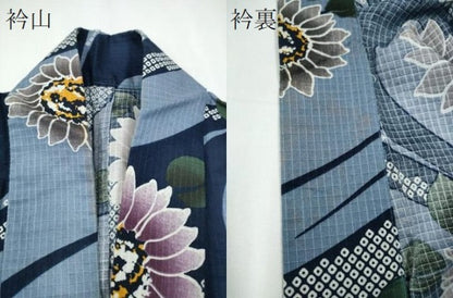 平和屋着物∴夏物 浴衣 綿紅梅 流水舞花文 綿 逸品 CAAW1109ng