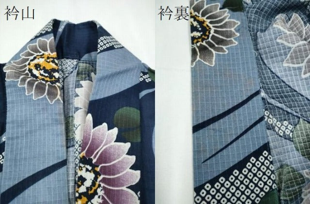 平和屋着物∴夏物 浴衣 綿紅梅 流水舞花文 綿 逸品 CAAW1109ng