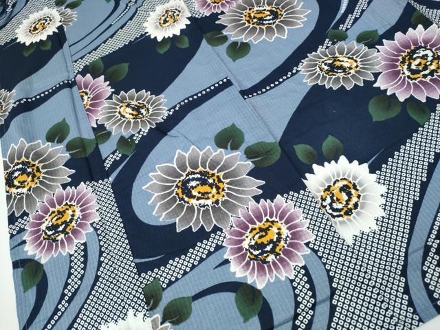 平和屋着物∴夏物 浴衣 綿紅梅 流水舞花文 綿 逸品 CAAW1109ng