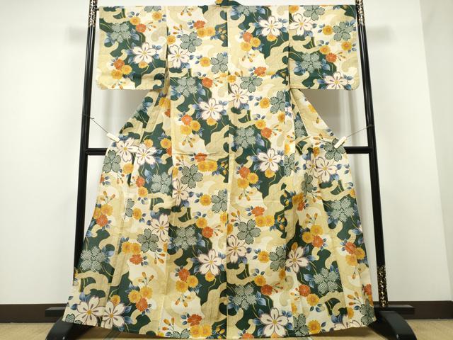 平和屋着物∴夏物 浴衣 綿紅梅 立波舞桜 綿 逸品 CAAW1110ng