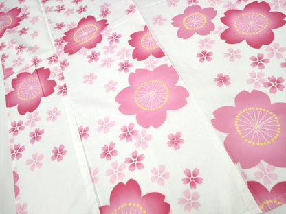 平和屋着物∴夏物 浴衣 綿紅梅 舞桜 綿 逸品 CAAW1111ng