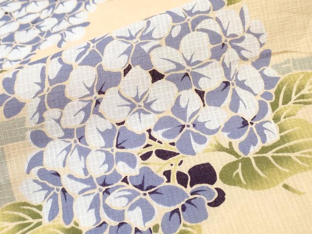 平和屋着物∴夏物 浴衣 綿紅梅 竹縞 紫陽花 逸品 CAAW1113ng