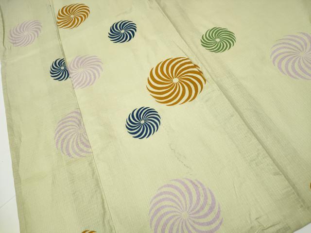 平和屋着物∴夏物 浴衣 綿紅梅 捻じ菊文 綿 逸品 CAAW1114ng
