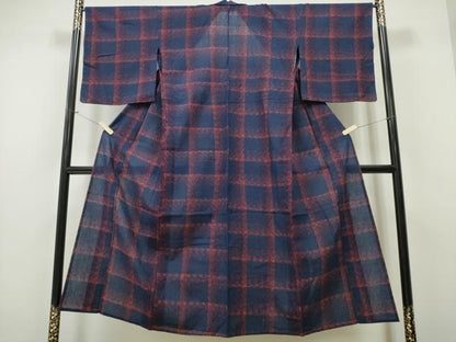 平和屋着物∴夏物 阿波しじら織 浴衣 格子柄 綿 逸品 CAAW1120ng