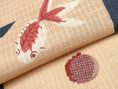平和屋着物∴夏物 浴衣 綿紅梅 金魚 逸品 CAAW1121ng