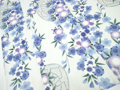 平和屋着物∴夏物 浴衣 綿紅梅 枝垂れ花文 綿 逸品 CAAW1122ng
