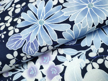 平和屋着物∴夏物 浴衣 百合 菊花文 ラメ 綿 逸品 CAAW1126ng