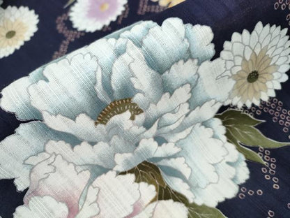 平和屋着物∴夏物 浴衣 牡丹 綿 逸品 CAAW1127ng