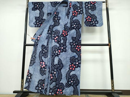 平和屋着物∴夏物 浴衣 有松鳴海絞り 流水菊文 綿 逸品 CAAW1134ng
