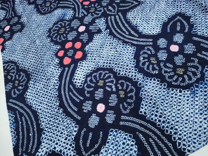平和屋着物∴夏物 浴衣 有松鳴海絞り 流水菊文 綿 逸品 CAAW1134ng