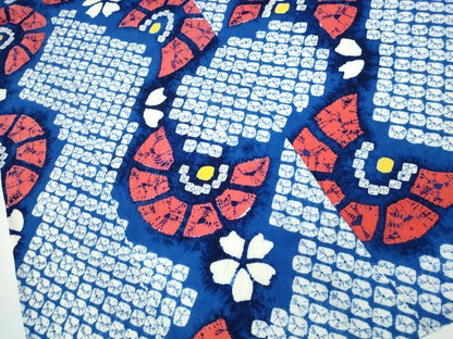 平和屋着物∴夏物 浴衣 有松鳴海絞り 舞花文 綿 逸品 CAAW1135ng