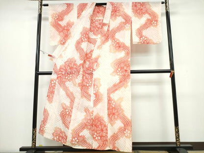 平和屋着物∴夏物 浴衣 有松鳴海絞り 流水舞花文 綿 逸品 CAAW1141ng
