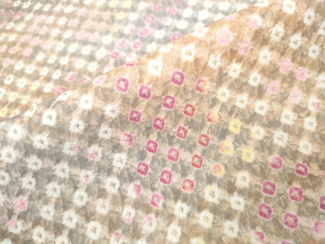 平和屋着物∴夏物 浴衣 有松鳴海絞り 霞文 綿 逸品 CAAW1143ng