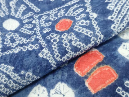 平和屋着物∴夏物 浴衣 有松鳴海絞り 束ね熨斗 綿 逸品 CAAW1146ng