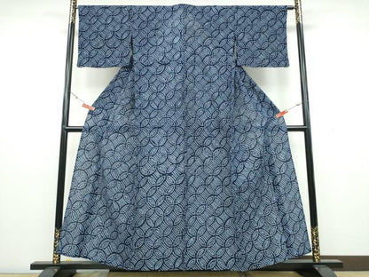 平和屋着物∴夏物 浴衣 有松鳴海絞り 七宝文 綿 逸品 CAAW1148ng