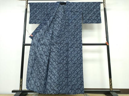 平和屋着物∴夏物 浴衣 有松鳴海絞り 七宝文 綿 逸品 CAAW1148ng