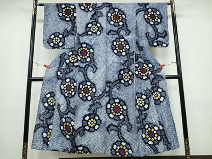 平和屋着物∴夏物 浴衣 有松鳴海絞り 花唐草文 綿 逸品 CAAW1151ng