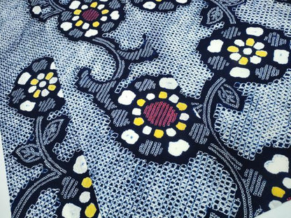 平和屋着物∴夏物 浴衣 有松鳴海絞り 花唐草文 綿 逸品 CAAW1151ng
