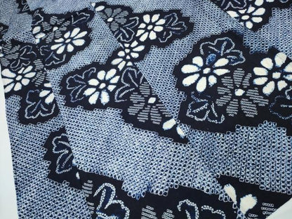 平和屋着物∴夏物 浴衣 有松鳴海絞り 菊文 綿 逸品 CAAW1152ng