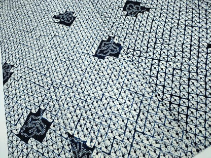 平和屋着物∴夏物 浴衣 有松鳴海絞り 蜘蛛絞り 舞葉文 綿 逸品 CAAW1153ng