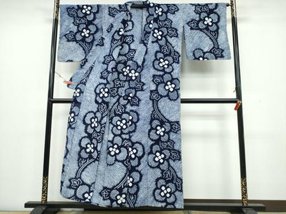 平和屋着物∴夏物 浴衣 有松鳴海絞り 枝花文 綿 逸品 CAAW1154ng